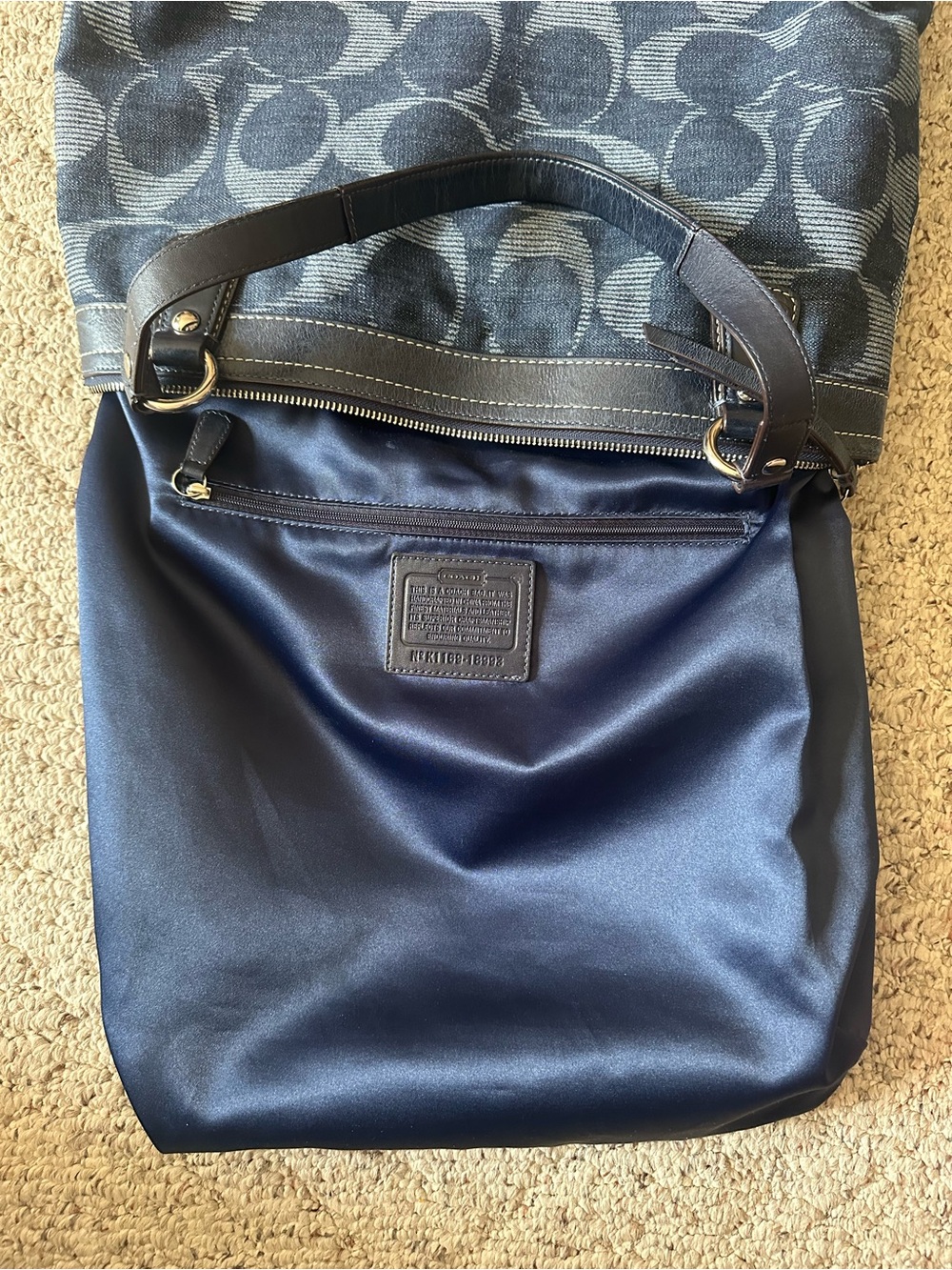 Coach Poppy Denim Signature Optic Tote - Picture 6 of 10